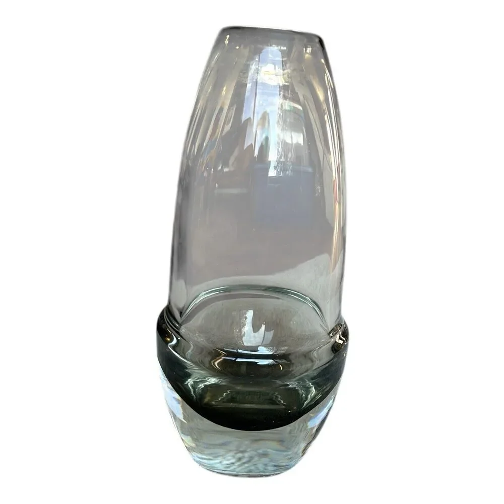 Holmegaard Smoke Art Glass Vase by Per Lutken Danish Classic Piece Unmarked 9”